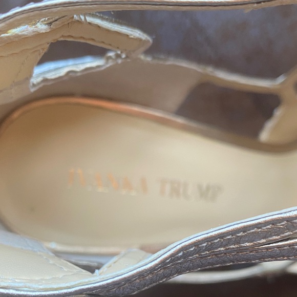 Ivanka Trump Silver Strappy Heels - Picture 2 of 6